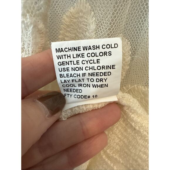 Rebellion Again Womans M Boho Beach Lace Kimono Duster Cardigan Duster Cover Up - Picture 6 of 9